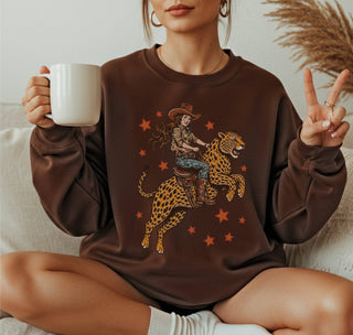 Ridin’ Rosie Leopard Cowgirl Sweatshirt