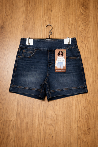 Rhonda Pull On Dark Denim Short