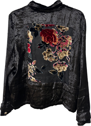 Delilah in Black Velvet Jacket