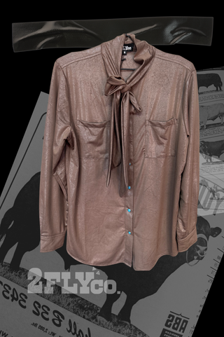 The Outlaw Mabel Mocha  Blouse