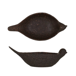 Debossed Stoneware Bird Bowl