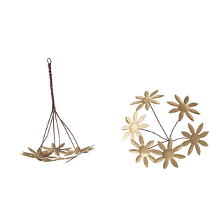 Golden Prairie Toleware Flower Ornament