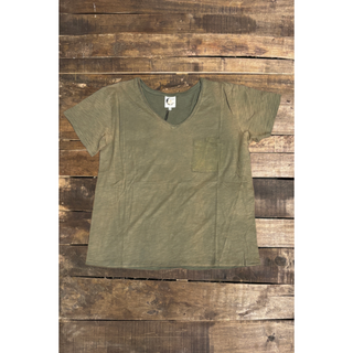 Moon Dance V-Neck Tee - Vintage Moss