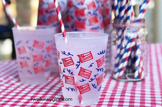 July 4th American Flag Frost Cups