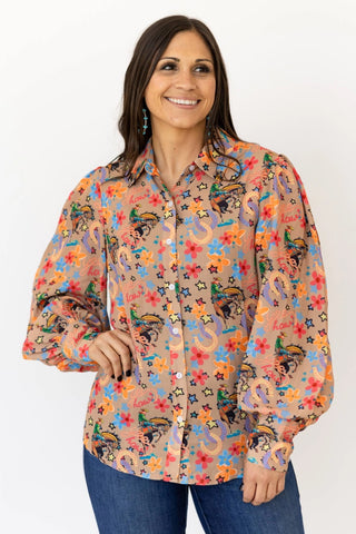 Mink Yeehaw Cowboy Top