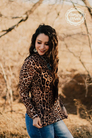 Hear Me Roar Leopard Mesh Top