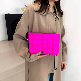 Quilted Puffy Clutch Bag