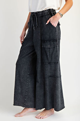 Feeling Good Mineral-Wash Cargo Pants - by Easel