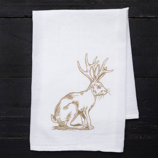 Jackalope Flour Sack Tea Towel
