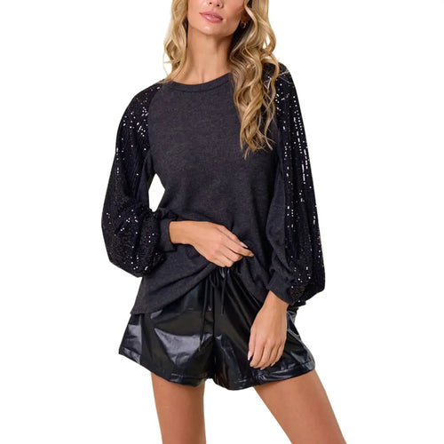 River Long Sleeve Sequin Top