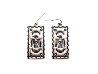 Thunderbird Rectangle Concho Earrings