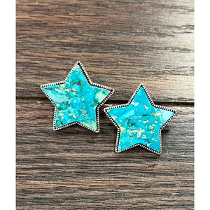 Star Gemstone Stud Earrings