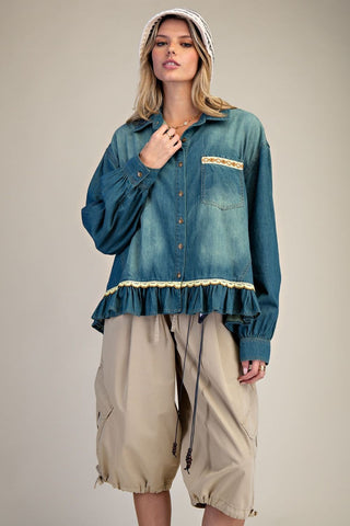 Dahlia Denim Top
