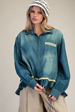Dahlia Denim Top