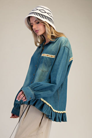 Dahlia Denim Top