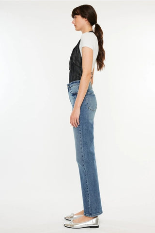 High Rise True Straight Jeans