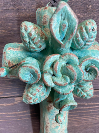 Bali Bloom Clay Wall Cross Small