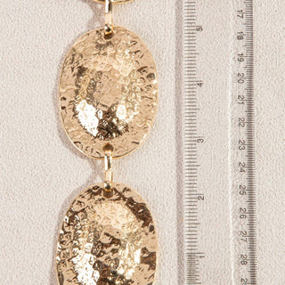Hammered Metallic Oval Chain Belt