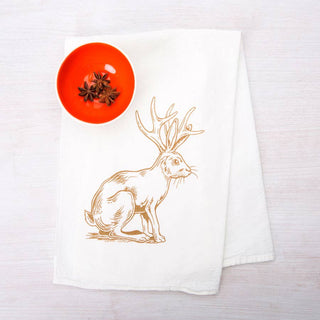 Jackalope Flour Sack Tea Towel