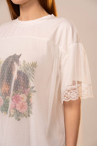 Sage & Saddle Mesh Top