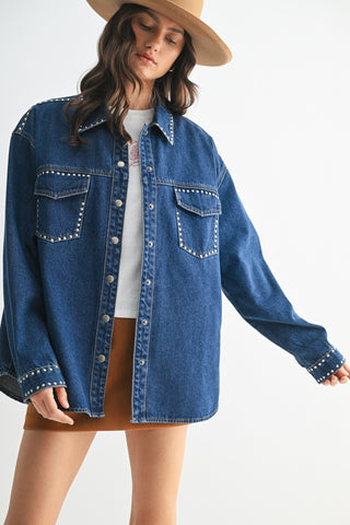 Rebel Ridge Denim Stud Jacket