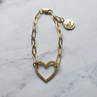 Heart of Gold Charm Bracelet
