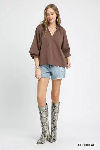 Painted Sky V-Neck Top