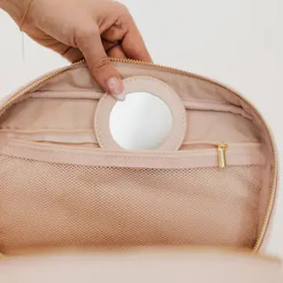 Madelyn Bow Makeup Bag | Cream