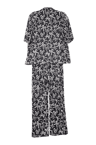Black Bow Print PJ Pants Set