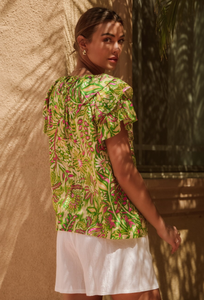 Buttter Yellow Floral Top