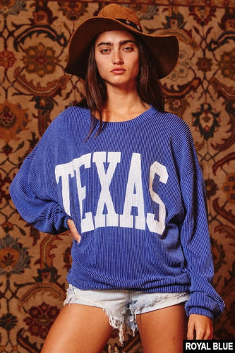 Texas Knit Sweater in Royal