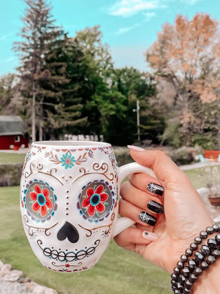 Sugar Skull Folk Art Coffee Mug
