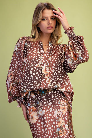 Axis Print Blouse by Easel