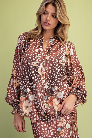 Axis Print Blouse by Easel
