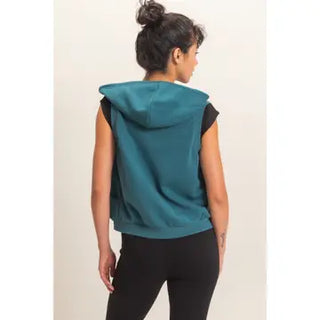 Teal Sleeveless Hoodie