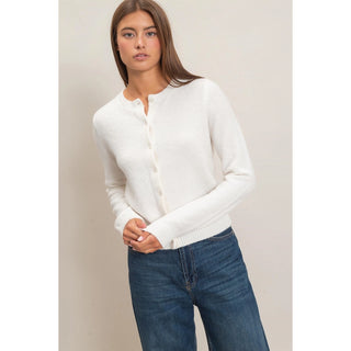 Whitley Cream Crew Neck Cardigan
