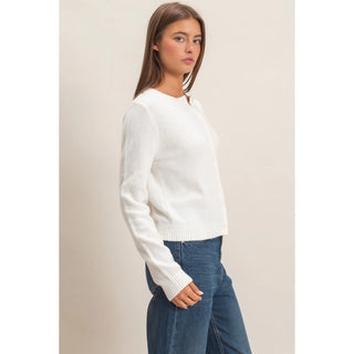 Whitley Cream Crew Neck Cardigan