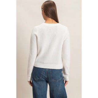 Whitley Cream Crew Neck Cardigan
