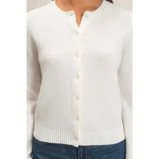 Whitley Cream Crew Neck Cardigan