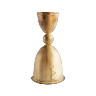Distressed Gold Metal Taper Holder