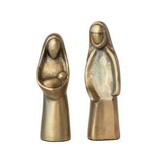 Antique Gold Holy Family Set of 2