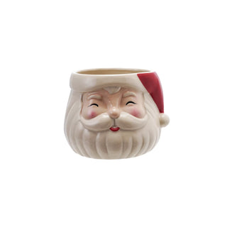 Jolly Head Santa Stoneware Planter